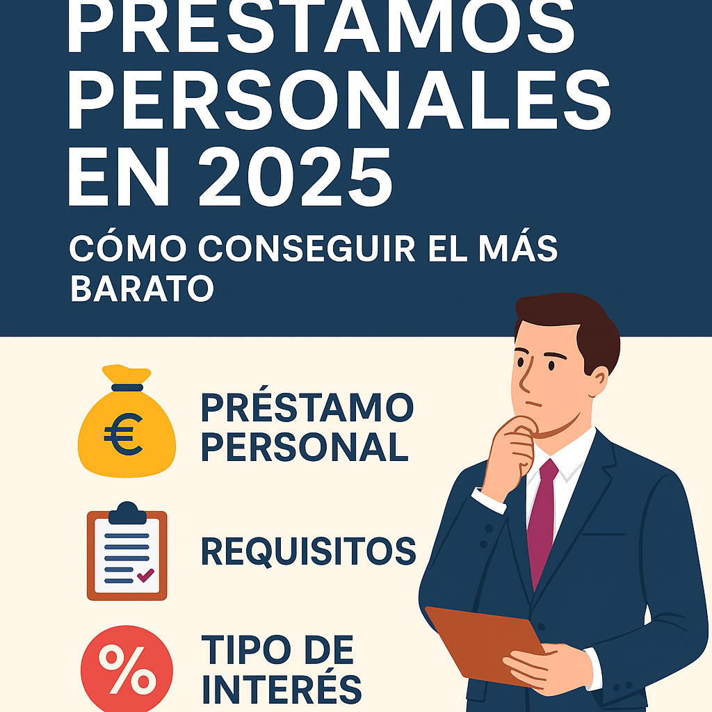 Descubre cómo conseguir los préstamos personales más baratos en 2025. Te explicamos tipos de interés, requisitos, comparativas y estrategias para ahorrar en tu financiación
